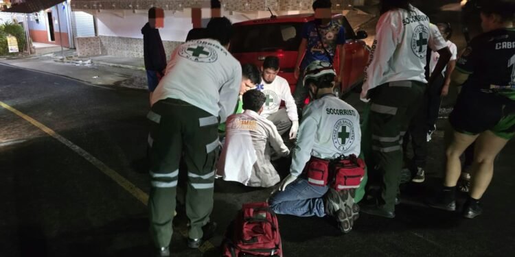 Atención en accidente de Motociclista en Sensuntepeque